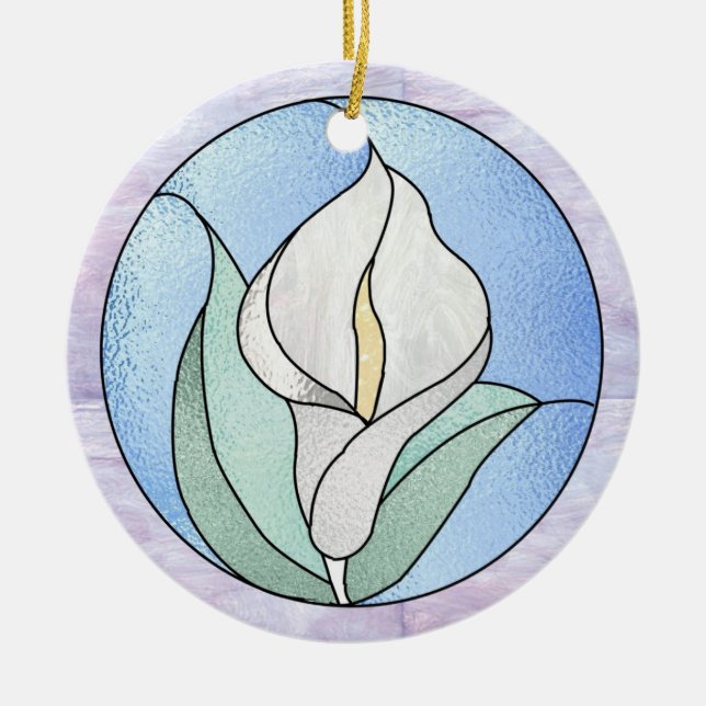Ornement En Céramique Zantedeschia (Devant)