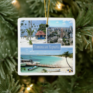 Ornement En Céramique zDO005 DOMINICAN REPUBLIC, Mosaic, America,