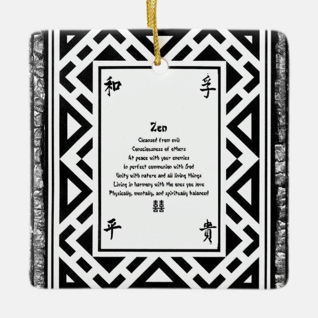 Ornement En Céramique Zen (Devant)
