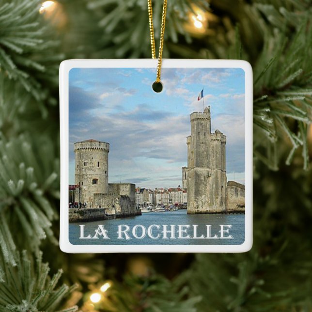 Ornement En Céramique zFR091 LA ROCHELLE, Côte d'Azur, France, (Arbre)