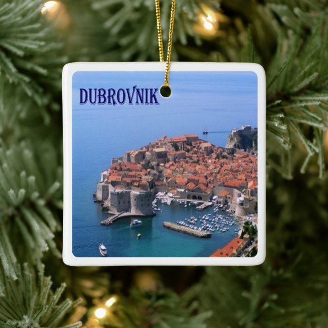 Ornement En Céramique zHR017 DUBROVNIK, Croatie, Europe, (Arbre)