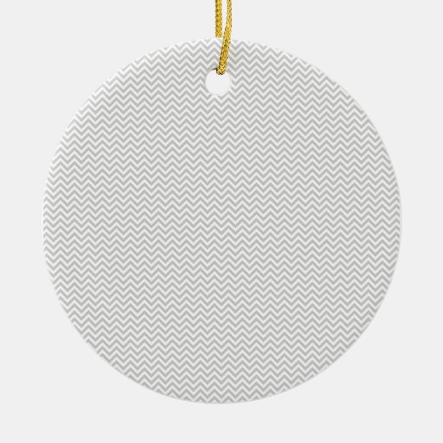 Ornement En Céramique ZigZag gris simple (Devant)
