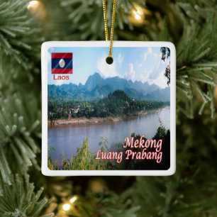 Ornement En Céramique zLA006 LUANG PRABANG Mekong, Laos, Asie, Frigo