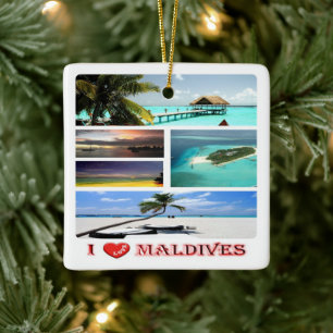 Ornement En Céramique zMV009 j'adore le collage MALDIVES,