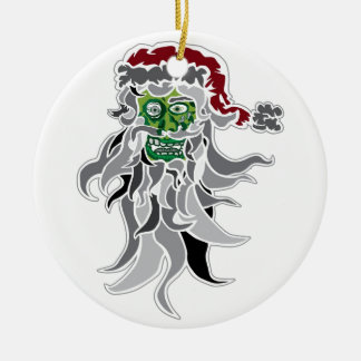 Ornement En Céramique Zombi le père noël