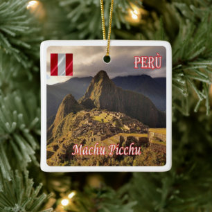 Ornement En Céramique zPE025 MACHU PICCHU, Cozco, Pérou, réfrigérateur