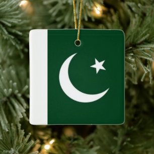 Ornement En Céramique zPK001 drapeau pakistanais FLAG Pakistan,