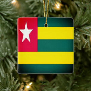Ornement En Céramique zTG001 TOGO Flag, Afrique,