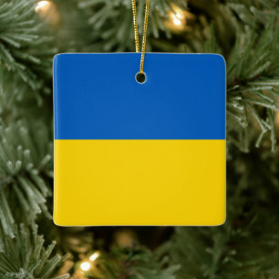 Ornement En Céramique zUA001 DRApeau de l'UKRAINE ukrainien,