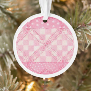 ORNEMENT EN Cercle Acrylique COEUR ROSE