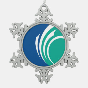 Ornement en étain en forme de flocon de neige avec