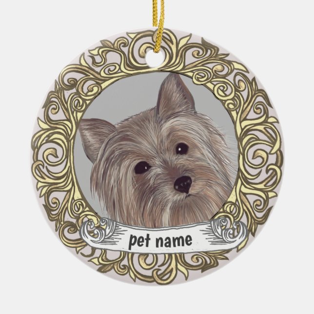 Ornement en mémoire d'un Yorkie (Devant)