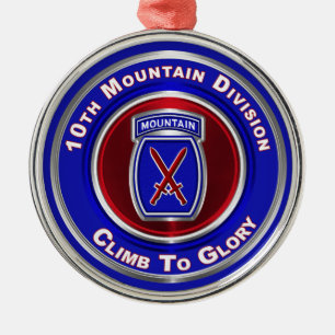 Ornement En Métal 10e division de montagne "Grimper à la gloire"