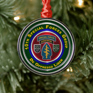 Ornement En Métal 10e Groupe des forces spéciales : Noël
