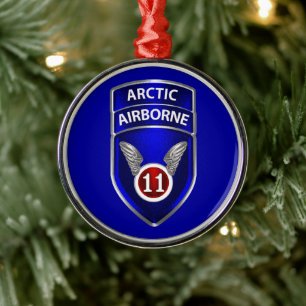 Ornement En Métal 11e division aéroportée Noël
