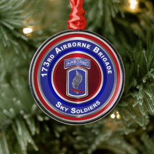 Ornement En Métal 173e brigade aéroportée Noël