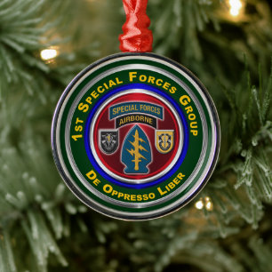 Ornement En Métal 1er groupe des forces spéciales Noël