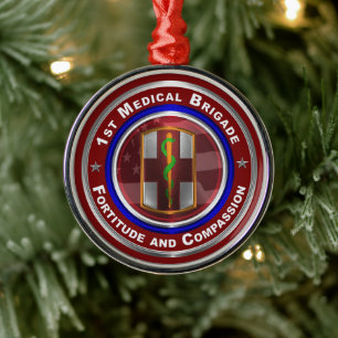 Ornement En Métal 1ère brigade Médicale Keepsaké Noël