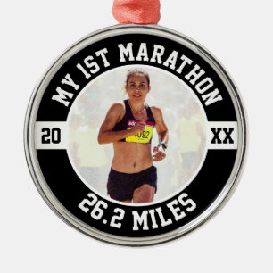Ornement En Métal 1ère marathonienne coureuse de marathon 26 2