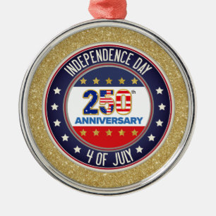 Ornement En Métal 250e anniversaire USA Patriotique   1776–2026