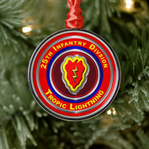 Ornement En Métal 25e division d'infanterie Garder Noël