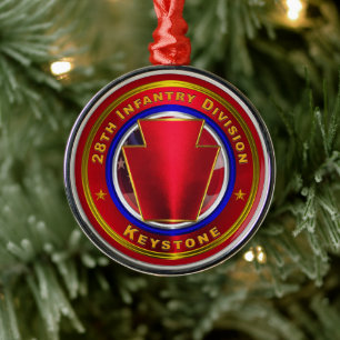 Ornement En Métal 28e division d'infanterie Noël