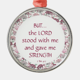 Ornement En Métal 2 Tim 4:17 Lord Stood avec moi m'a donné la force 
