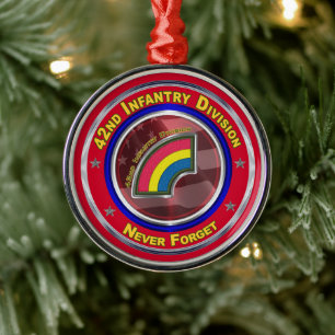 Ornement En Métal 42e division d'infanterie Garde Noël