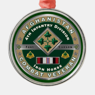 Ornement En Métal 4e division d'infanterie Afghanistan Vétérinaire