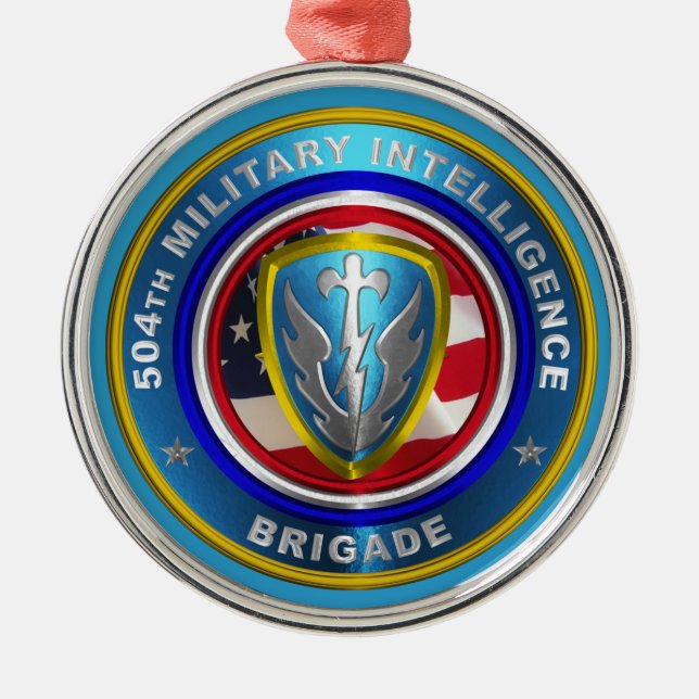 Ornement En Métal 504e brigade de renseignement militaire (Devant)