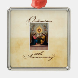 Ornement En Métal 50e anniversaire d'ordination Anges à l'autel