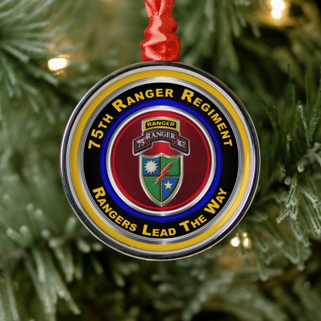 Ornement En Métal 75e régiment de Rangers à Noël (Arbre)
