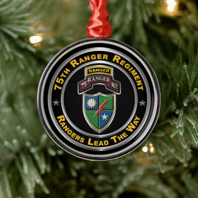 Ornement En Métal 75e régiment de Rangers Noël (Arbre)