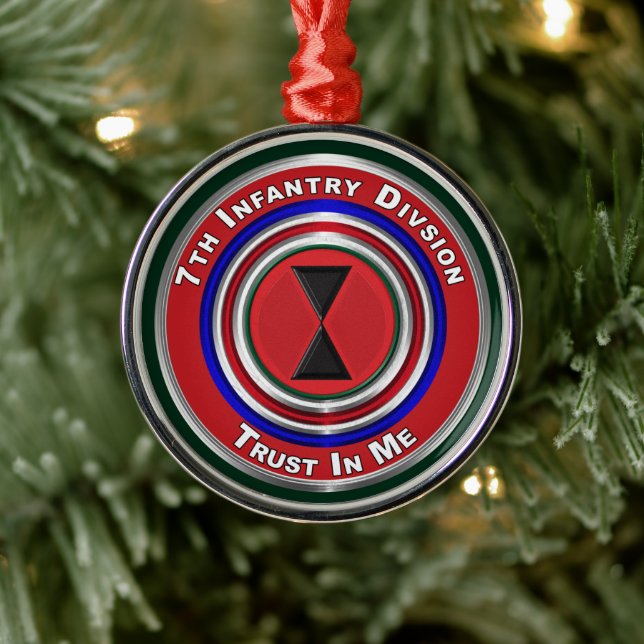 Ornement En Métal 7e division d'infanterie Garde Noël (Arbre)