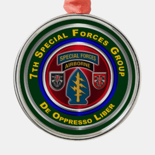 Ornement En Métal 7e Groupe des Forces spéciales Noël