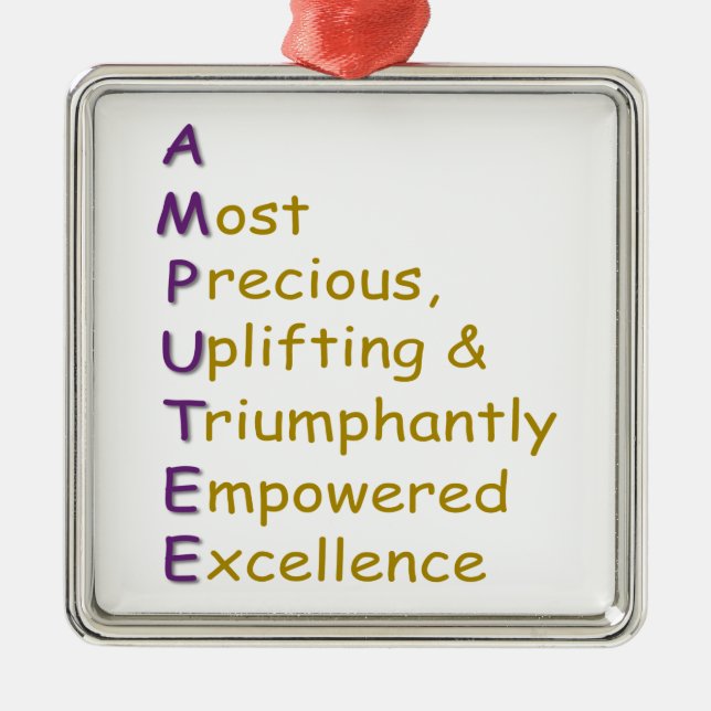 ORNEMENT EN MÉTAL A.M.P.U.T.E.E. (Devant)