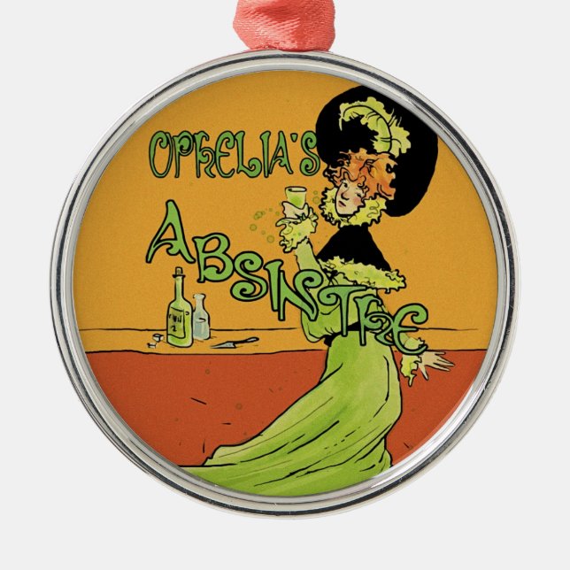 Ornement En Métal Absinthe 1890s Style (Devant)