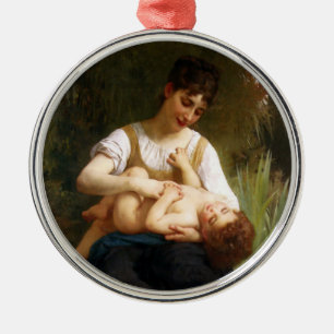 Ornement En Métal Adolphus Child And Ado par William Bouguereau