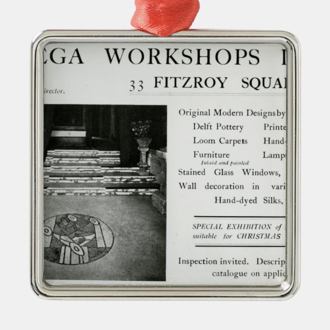 Ornement En Métal Adverisement pour Omega Workshops Ltd (Devant)
