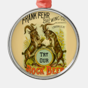 Ornement En Métal Affiche de bière Bock vintage : Antique Goat Saloo