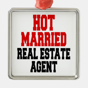 Ornement En Métal Agent immobilier marié