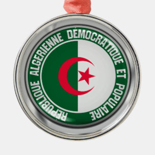 Ornement En Métal Algeria Round Emblem