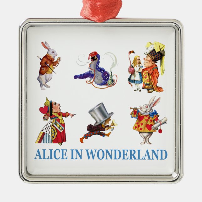 Ornement En Métal Alice au pays des merveilles et amis (Devant)