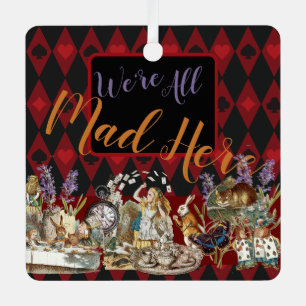 Ornement En Métal Alice au pays des merveilles Mad Cheshire Chat