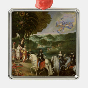 Ornement En Métal Allégorie du mariage de Louis XIV en 1631