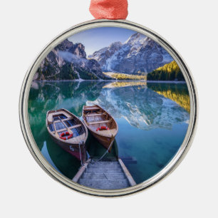 Ornement En Métal Alpes de dolomite du lac   Braies, Italie