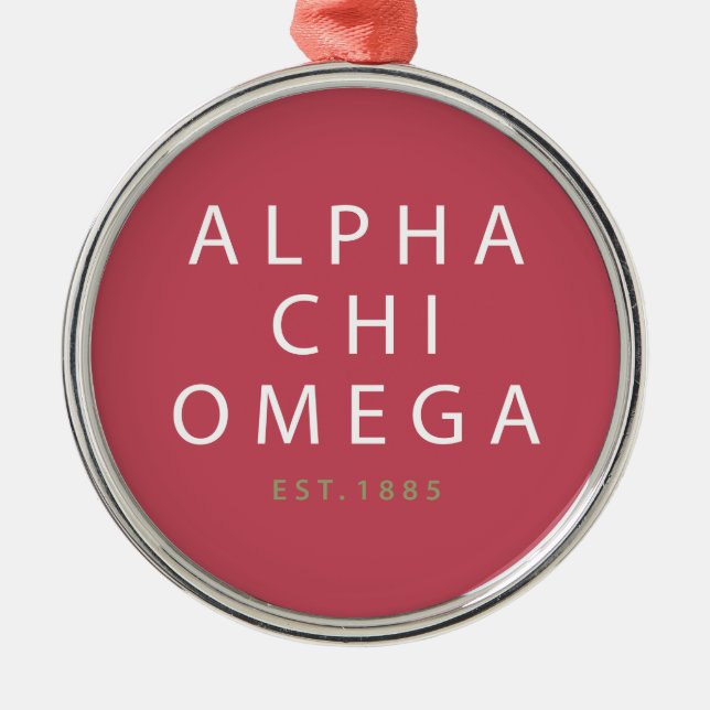 Ornement En Métal Alpha est d'Omega | de Chi. 1885 (Devant)