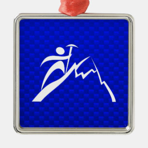 Ornement En Métal Alpinisme bleu