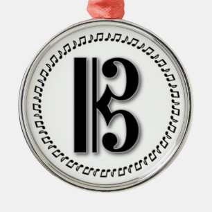 Ornement En Métal Alto ou Tenor Clef Music Note Design C Clef