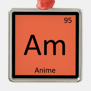 Ornement En Métal Am - Animation Anime Chimie Tableau Périodique